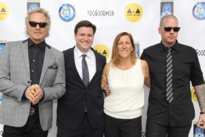 (L to R) Matt Sorum,co-founder Adopt the Arts, Barry Cohen, Principal, Westminster Avenue Elementary, activist Abby Berman, co-founder Adopt the Arts, and Carter Lay, The Carter Lay Charitable Fund (Photo by: Fredwill Hernandez/The Hollywood Times)