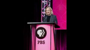 President and CEO Paula Kerger speaks at the PBS Executive Session at the 2017 Television Critics